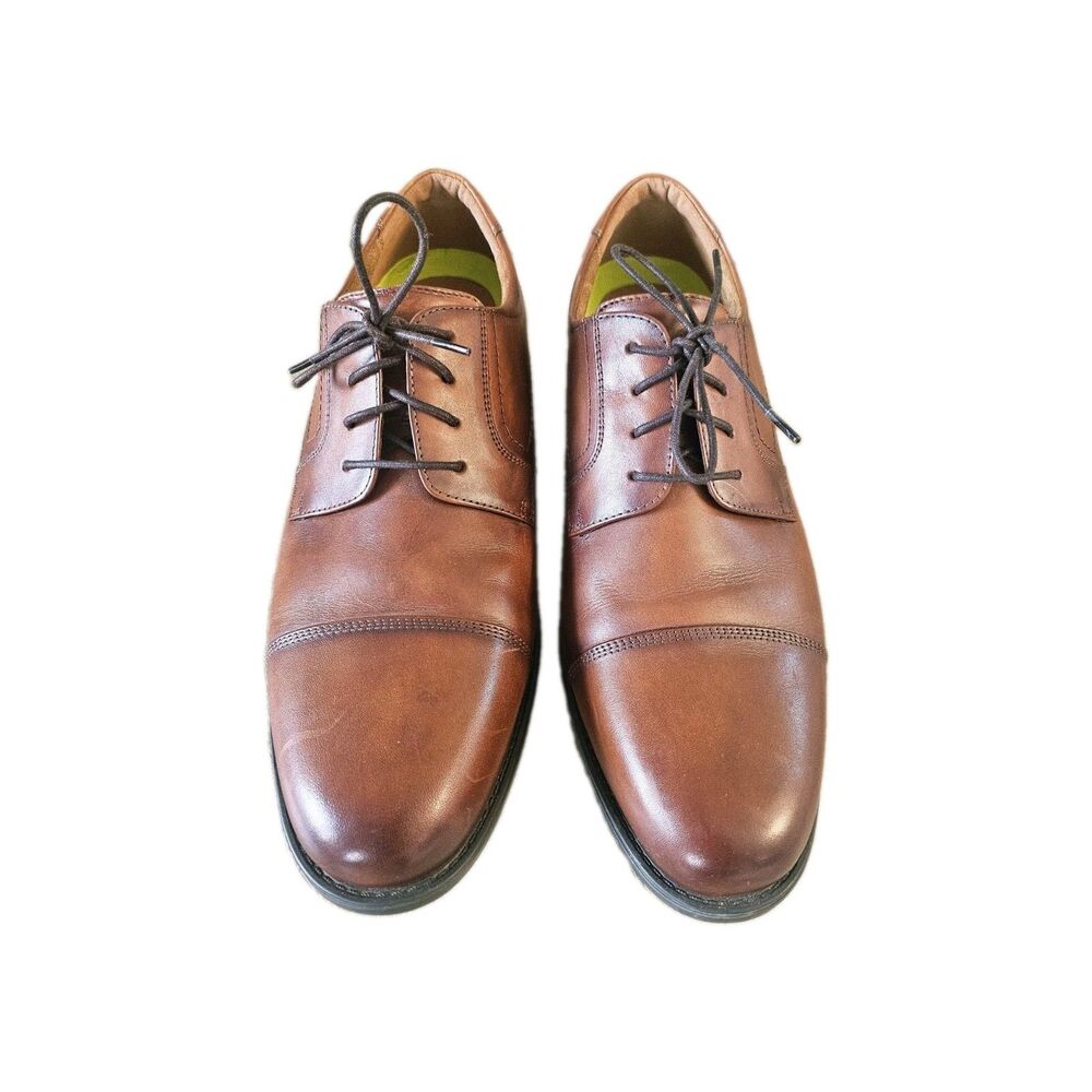 Florsheim Comfortech Men's Brown Leather Cap Toe Oxford Dress Shoes Size 12 D - Picture 4 of 9